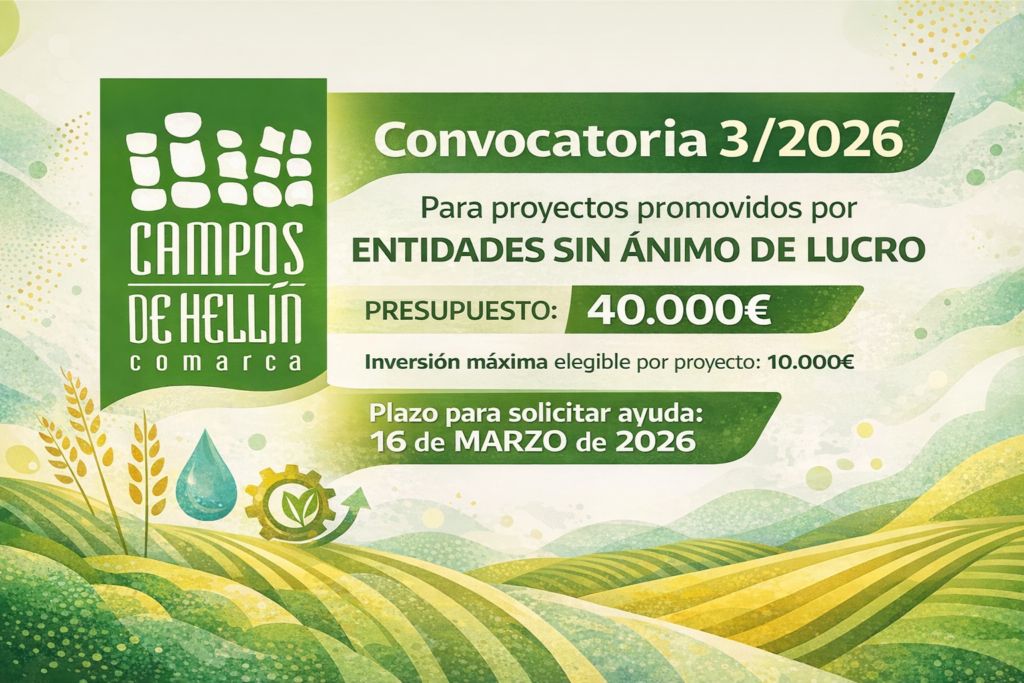 Convocatoria 3/2026, para proyectos promovidos por entidades sin ánimo de lucro.