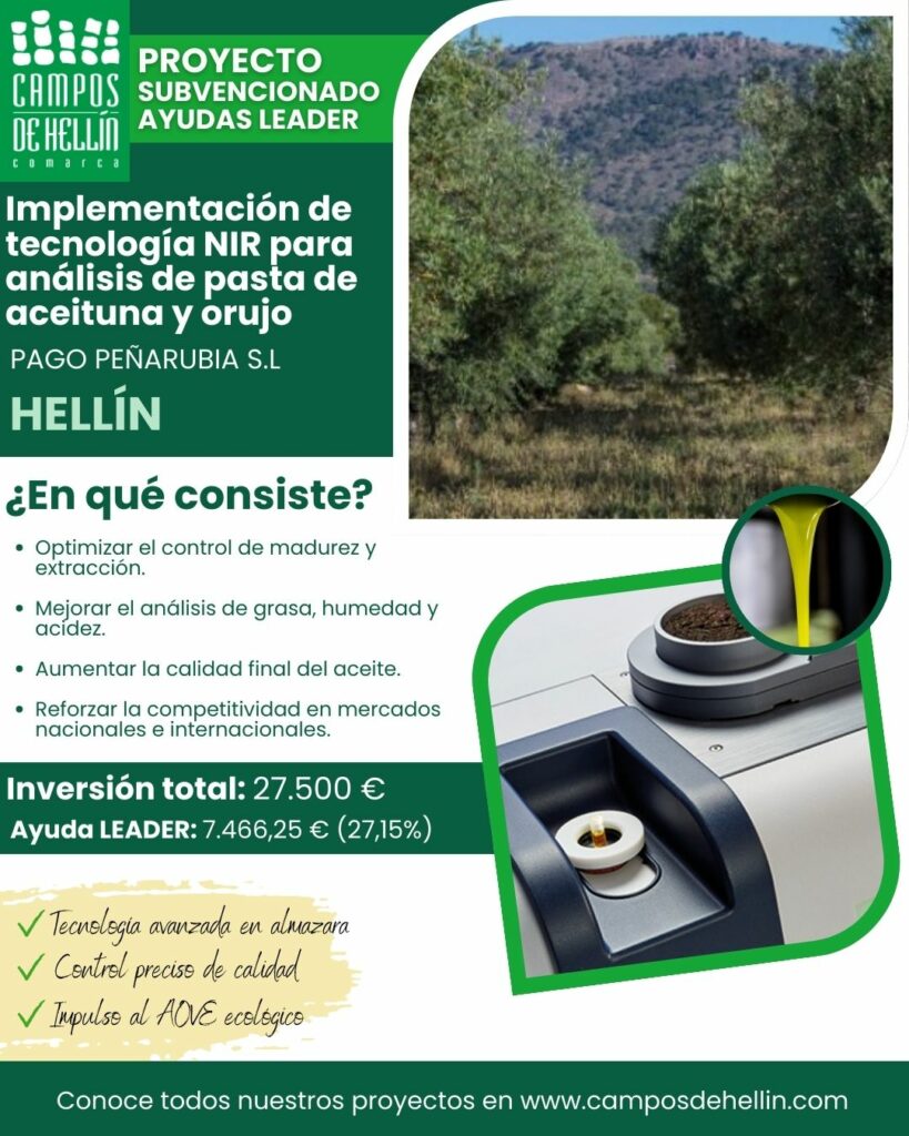 Proyecto LEADER – Tecnología NIR en almazara – Hellín