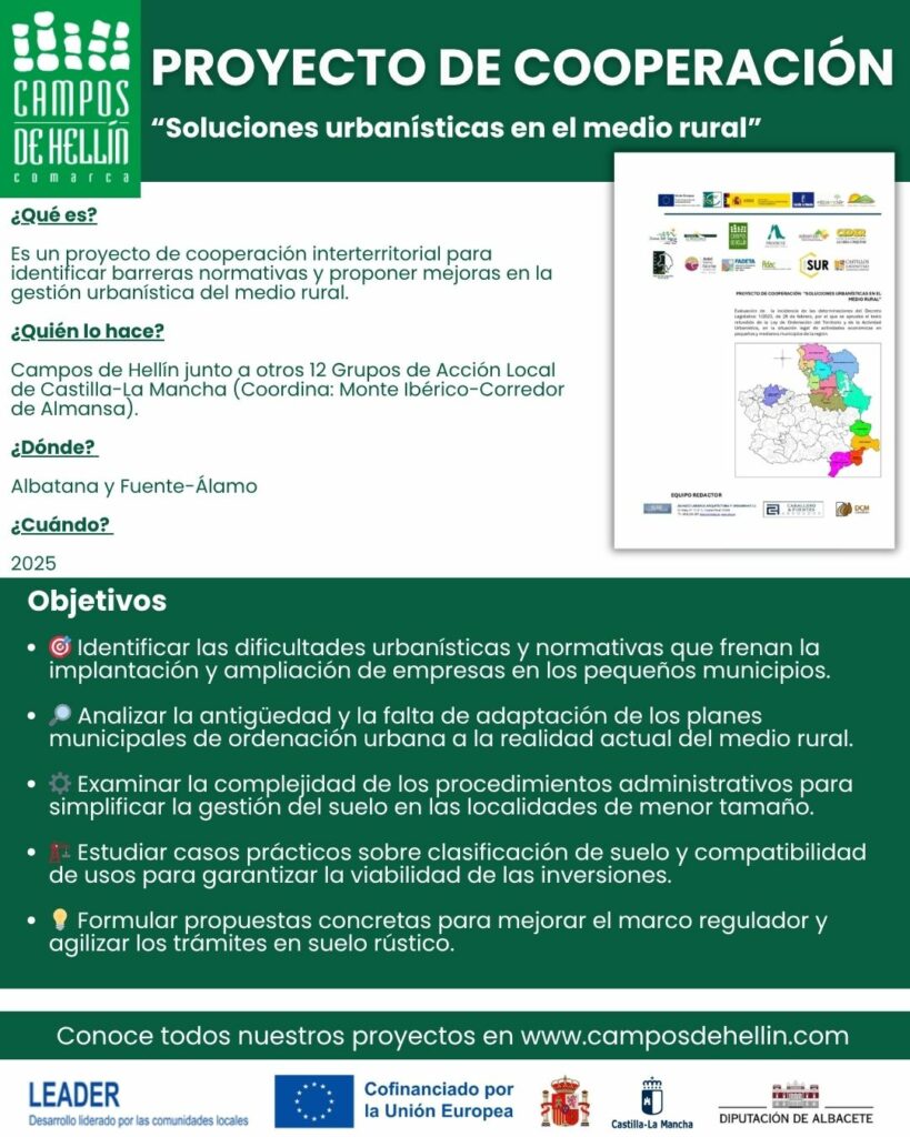 Proyecto de Cooperación – «Soluciones urbanísticas en el medio rural»